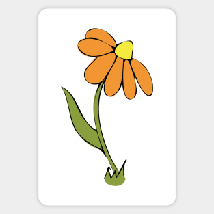 Daisy Whimsical Cartoon Illustration Happy Colours Sticker